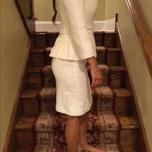 Nenette Lepore Cream Woven Skirt Suit Set